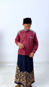 Setelan Koko Anak Tanggung Usia 9-14 Tahun Baju Koko Anak Remaja Baju Muslim Koko Kurta Baju Muslim Anak