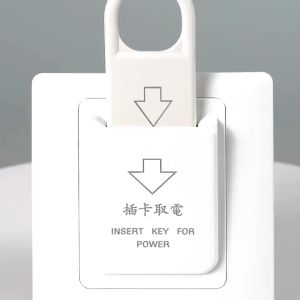 1 Set Saklar Kartu Hotel Plano 1 Arah Key Card Holder Hotel Energy Saver Switch +Key Card Switch Saklar Lampu Hotel Saklar Kartu