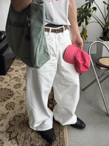 American Retro Street Pleated White Wide Leg Jeans Mens Straight Loose Casual High Street Long Trousers Trendy