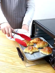 TONGS FOOD STAINLESS SILICONE / PENCAPIT KUE DAN GORENGAN TAHAN PANAS/ FOOD TONGS ANTI LENGKET