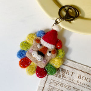 Adorable Handmade Wool Felt Lion King Pin Brooch Christmas Gift for Women Coat Sweater Scarf Accessory Cute Fashion Jewelry