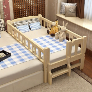 Princess Style Wooden Toddler Bed With Guardrail