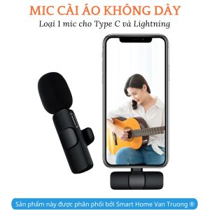 Mic Thu Âm Cho Điện Thoại Micro Thu Âm Không Dây Cài Áo Nhỏ Gọn-Mic livestream cài áo giảm tiếng ồn