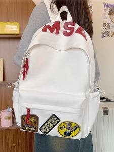 High School Girls Backpack American High Street Style Dual Shoulder Bag Sweet School Style Lightweight Waterproof for Teens