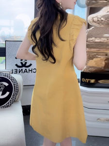 Shalldoer | French Elegant Sleeveless Vest Dress Womens Mid-Length A-Line Korean Style Slimming Summer New Fashion CleanFit H-Shape Skirt