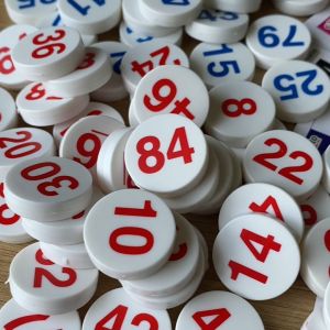 Cờ Lô Tô To Nhẵn (Lẻ 90 hạt số lẻ 16 giấy lẻ nút đánh dấu)