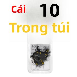 MNFT 10 CÁI 6 #   Nhân Tạo Côn Trùng Đuôi Ong Bay Vàng & Đen Wasp Bay Mồi Cho Cá Hồi Mồi Câu Cá Ngoài Trời