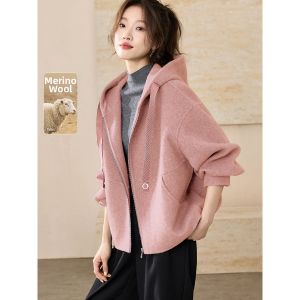 MOHANYIMEI | Hooded Double-faced Wool Coat