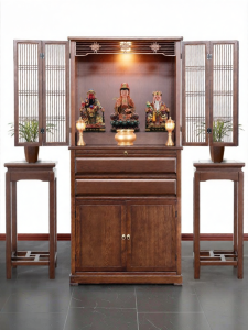 WANGJIXIANG | New Chinese Style Wooden Altar Cabinet Real Wood