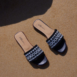 Bohemian Women Summer Washed Sheepskin Flat Sandals