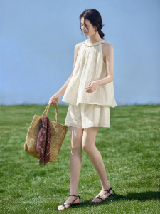 MOHANYIMEI | Beach Vacation Bohemian Cashew Print Shirt and Wide Leg Shorts Set