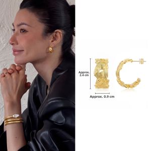 CAFFTI | Gold Weave Luxury Earrings