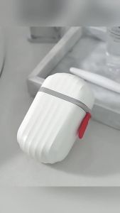 Travel Soap Case Portable Soap Box Organizer Sealed Waterproof Soap Dish Grey/White