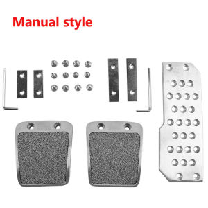 Bộ Bàn Đạp Xe Hơi Bằng Nhôm Đa Năng Với Đệm Chân Và Vỏ Bàn Đạp Côn Dành Cho Xe Đua Số Sàn Và Số Tự Động Thay Thế Nội Thất.