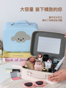 Portable Cartoon Makeup Bag Cosmetic Storage Box Handheld Cosmetic Case Popular Internet Red Ins Makeup Box Family Organizer