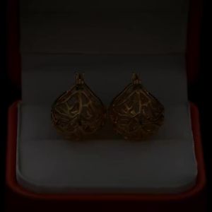 Huitan Gold Color Hollow Hoop Earrings Women Newly Designed Temperament Ear Accessories Wedding Party Fashion Jewelry 2023