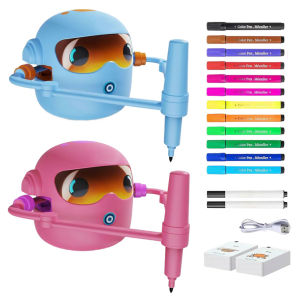 【New Arrival】 Kids Automatic Drawing Robot Toy Early Educational Toys with 100 Cards Preschool Learning Activities for Kids 5+