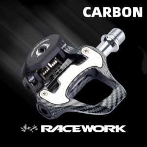Racework xe đạp đường trường Đạp Kiểu sợi carbon siêu nhẹ vòng bi đạp cho SPD keo tự Khóa xe đạp chuyên nghiệp bàn đạp