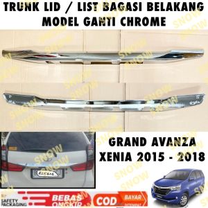 Trunk Lid List Bagasi Belakang Grand Avanza 2015 2017 2018 Cover Chrome Model Ganti