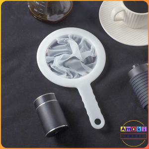 Amoki Kitchen Nylon Mesh Filter Spoon for Soy Milk Coffee Milk Yogurt 100/200/400 Mesh