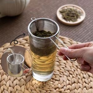 Polocat Stainless Steel Mesh Tea Infuser Reusable Cup Strainer Loose Leaf Spice Filter Mesh for Teapots Mugs Cup Tea Coffee Tools