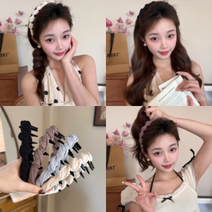 Spring Summer New Simple Twist Hairband High Hairline Wave Hair Clip Fashionable Versatile Luxury Feeling Hair Accessories Womens Hair Ties