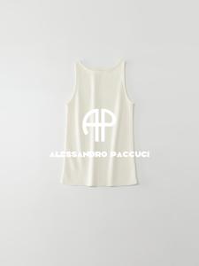 Fashion Versatile Leisure 100 High-Count Cotton Scoop Neck Tank Top