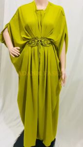 A&B Kaftan 7858-85 Import Premium // Kaftan Oversize Renda Bordir Crinkle Import Premium Realpic LD 180 PJ 137 CM