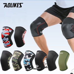AOLIKES 7mm Compression Knee Sleeves for Weightlifting Support Powerlifting Strength Heavy Squats Cross Training Gym Fitness