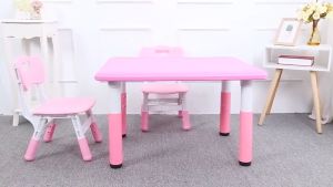 Meja Belajar Anak Rectangular HDPE: Kids Table Meja Persegi Panjang TK Paud Colorful