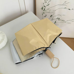 Rosy Tự Động Nắng Mưa Chống Tia UV Chống Nắng Cài Nút Lò Xo Mỏng Hợp Kim Nhôm Màu Sắc Giảm Bớt Bao Phủ Bằng Nhựa