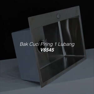 VONE Bak Cuci Piring Wastafel Dapur 1 Lubang Kitchen Sink Avur Set V6545