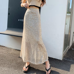 Stylish High-end French Design Elastic Sparkly Mermaid Dress