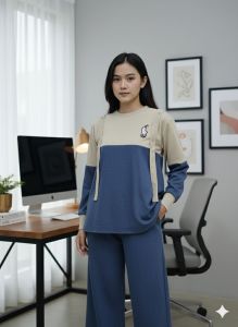 one set Sabrina//setelan celana wanita dewasa bahan Rib knit japan premium model terbaru kekinian viral terlaris