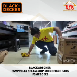 SYK Black&Decker FSMP20-XJ Stea Mop Replacement Pads FSMP20 Steam Mop Replacement Pad Microfiber Kain Lantai