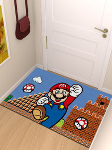 Can Be Cut Mario Home PVC Loop Floor Mat Outdoor Stain-Resistant PVC Door Mat Door Entrance Blanket Entrance