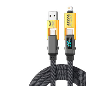 4 In 1 100W Fast Charging Cable Multi Port USB Type C Data Cable For iPhone16 15 14 Xiaomi Samsung Oppo Universal Charger Cord