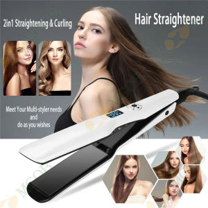 Wide Plates Hair Straightener Professional LCD Display PTC Fast Heating Hair Straightening Iron Fast Heating Hair Flat Iron 110-220V HS299WQ