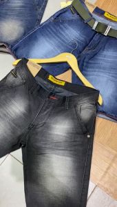 MC WISCER Celana Pendek Pria Jeans Polos Casual Terbaru Model Skinny Bahan Denim Diatas Lutut Cwok