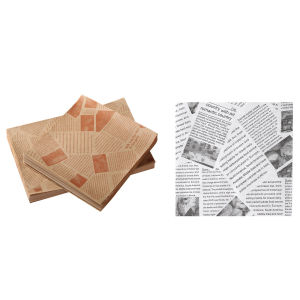 【Vktech】 500Pcs Deli Wrap Wax Paper Sheet 25x25cm Sandwich Wrapping Papers for Sandwich Burger Greaseproof Food 【1-3 days Delivery】