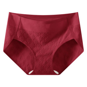 MiiOW | Red Pure Cotton Triangle Underwear Womens Mid-Waist Antimicrobial Panties Luxury Brand MiiOW Cat Person 2025 New Style