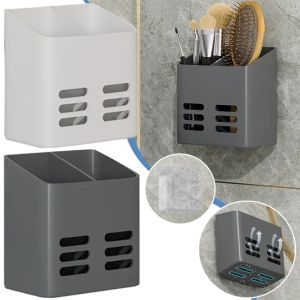 หวีผลิตภัณฑ์ดูแลผิวผู้จัดเก็บข้อมูลแต่งหน้าติดผนังแบบไม่ต้องเจาะที่ชั้นวางอุปกรณ์ห้องน้ำในห้องน้ำ