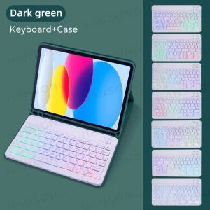 DANYCASE | Bluetooth Backlight Keyboard Case for iPad A16 Case 11th 10th Gen for iPad Air 11 M2 M3 M4 2026 Smart Cover Magnetic Case