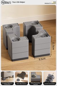 NIGESI | Anti-slip Vibration-proof Silent Height-increasing Washing Machine Base
