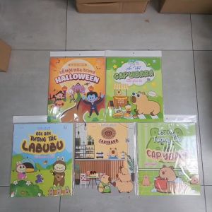 [LHT] Đồ Chơi Bóc Dán Tương Tác Sticker Capybara Labubu Halloween Liên Hiệp Thành Trò Chơi Khéo Tay