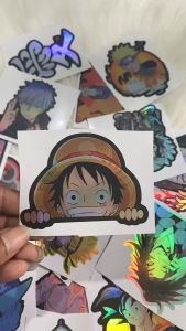 Stiker Hologram Anime Luffy 8 cm