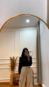 GDTIMA Rania Korean Shirt Style Kemaja Wanita Kemeja Kasual Atasan Wanita Kemeja Kantor Kemeja Seleting Belakang