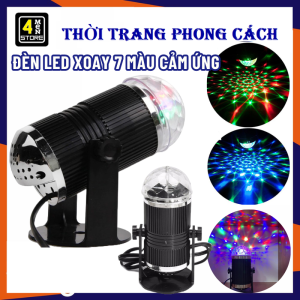 Đèn Led Xoay 7 Màu Cảm Biến Theo Nhạc Hình Trụ - Đèn Trang Trí Sân Khấu Phòng Karaoke Cảm Ứng Theo Nhạc - Đèn Vũ Trường Xoay 360 Độ Hiệu Ứng Nháy Chớp Theo Nhạc Dành Cho Dân Bay
