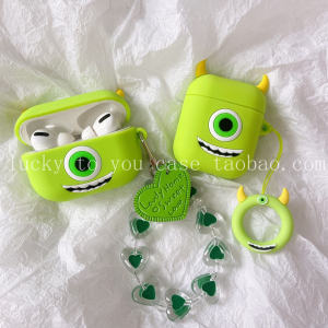 Cute Heart Shaped Bracelet Protective Case for Apple AirPods3 pro Soft Silicone Earphone Cover Compatible with 1/2 Generation Bluetooth Headsets