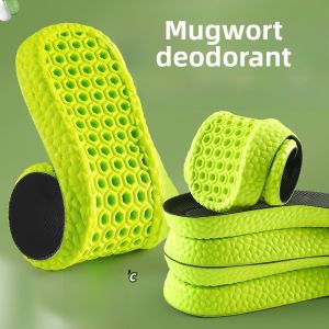 XIANZHAO | Breathable Sports Shoe Insoles High Elastic Shock Absorption Long Time Standing Not Tired Mens Soft Bottom Comfortable Pain Prevention Ladies Artemisia Anti Odor Sweat Absorbent